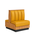 Thumbnail image #1 for ATSMFG ATS AT&S-ADD-KR36-6CH GR8 Karender Deuce Booth, single, 30" long x 36" high, 6-channel back, Upholstery and foam fitted over a computer-cut