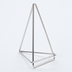 Thumbnail image #1 for American Metalcraft Geometric Silver Metal Menu Card Holder, 4-Inch