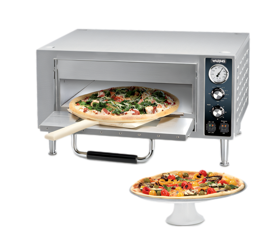 Product image #1 for Waring Commercial Heavy-Duty Single-Deck Countertop Electric Pizza Oven with 18-Inch Ceramic Deck
