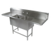 Thumbnail image #1 for John Boos Pro-Bowl Two-Compartment Stainless Steel Sink with Dual Drainboards, 20 x 20 x 14 Inch Bowls, 79-1/4 Inch Wide