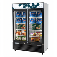 Migali Competitor Series Two-Section Glass Door Freezer Merchandiser, 49 Cu. Ft., Bottom-Mount Self-Contained