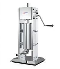 Omcan USA 11 lb Manual Vertical Stainless Steel Sausage Stuffer with Gear Drive