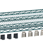 Thumbnail image #1 for Metro Super Erecta EZA-2460NK3 EZ-ADD Wire Shelf, 60"W x 24"D, Green Epoxy-Coated, with Corner Hardware
