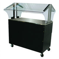 Triumph Supreme Portable Solid Top Buffet Table with Enclosed Base and Double-Sided Sneeze Guard, 47-1/8 Inch Wide