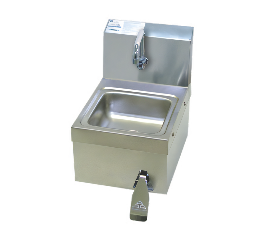 Product image #1 for Advance Tabco Commercial Wall-Mounted Hand Sink with Apron, Knee Valve, and 9 x 9 x 5-Inch Bowl