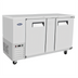 Thumbnail image #1 for Atosa 68-Inch Shallow Depth Two-Section Back Bar Cooler with Locking Solid Doors and Stainless Steel Top