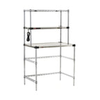 Thumbnail image #1 for Metro Super Erecta® Hot EZHS36W-KIT 36 x 24 Inch Stainless Steel Heated Workstation with Open Heated Shelf and Wire Overshelf
