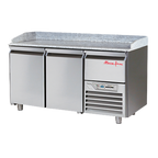Thumbnail image #1 for Marra Forni GPZ166 65.5-Inch Two-Section Refrigerated Pizza Prep Table, Granite Top, 2 Self-Closing Doors, Self-Contained Refrigeration