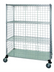 Thumbnail image #1 for Quantum Wire Enclosed Mobile Shelving Cart with 4 Shelves, 48W x 24D x 80H, 1200 lb Capacity