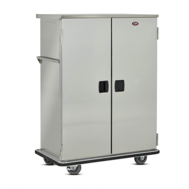 Product image #1 for FWE 2-Section Mobile Non-Insulated Patient Tray Cart, 20-Tray Capacity, Stainless Steel