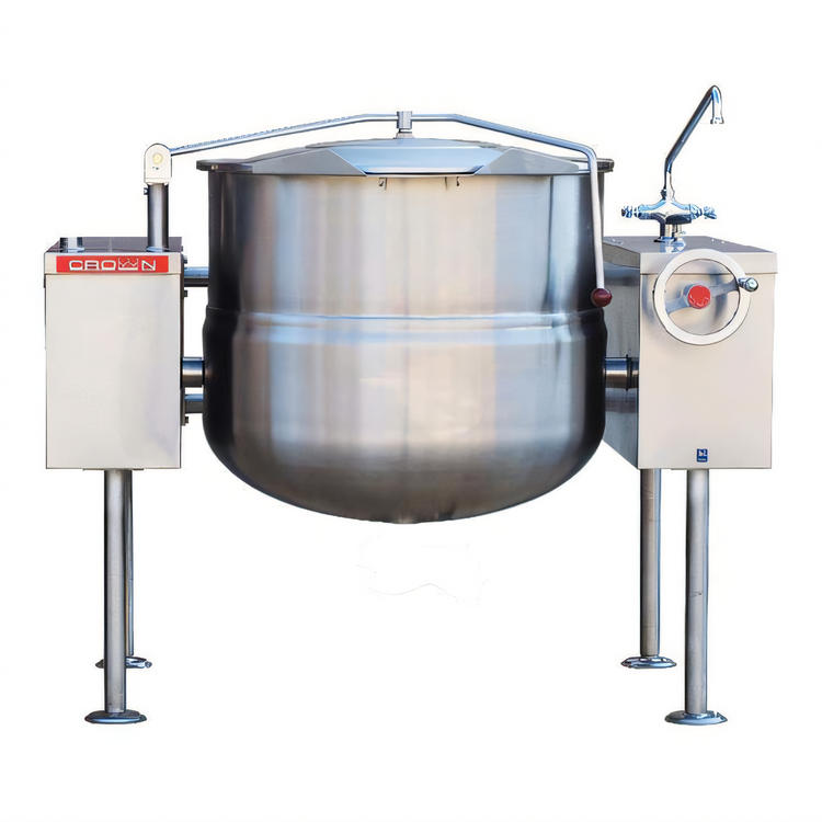 Product image #1 for Crown DLT-80TC 80 Gallon Direct Steam 2/3 Jacketed Tilting Kettle