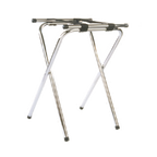 Thumbnail image #1 for Crestware CTS Tubular Folding Chrome-Plated Tray Stand with Extra-Thick Nylon Straps and Double Tray Stay Bars Case of 6