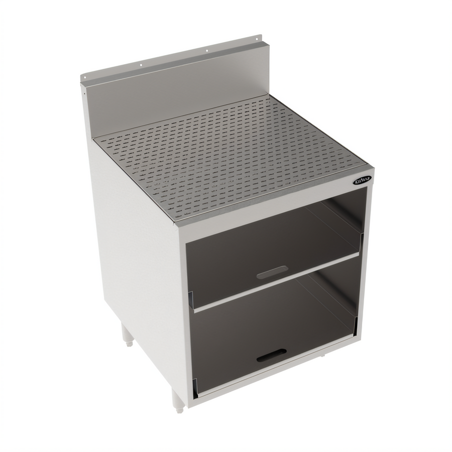 Product image #1 for Krowne Royal Series 24 x 24-Inch Underbar Multi-Use Glass Storage Unit with Drainboard Top