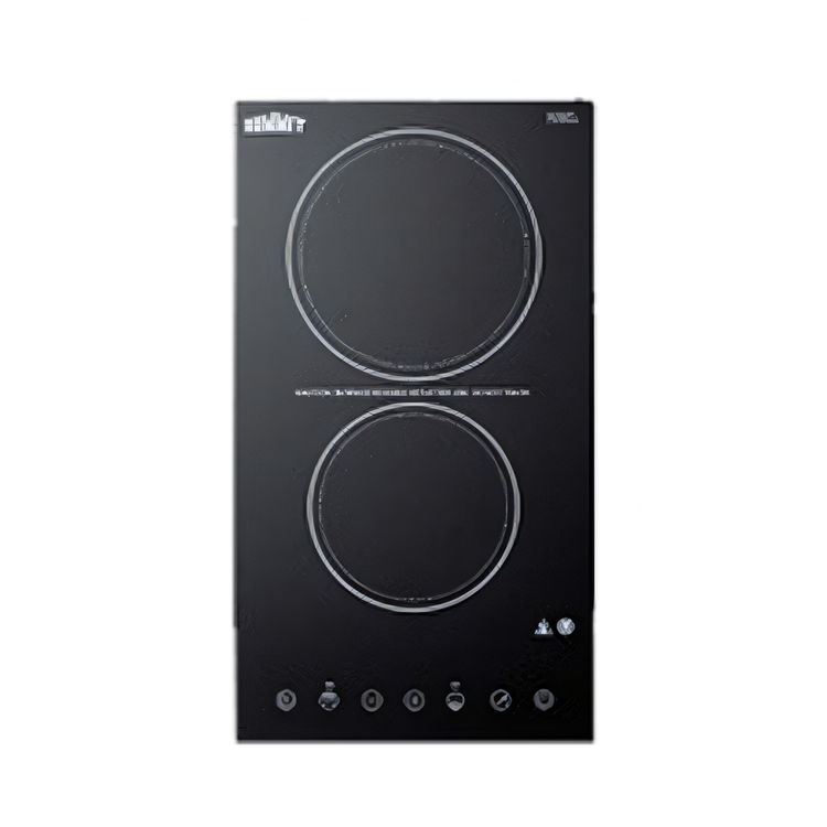 Product image #1 for Summit Commercial CR2B23T3B 11.38-Inch Drop-In Radiant Electric Cooktop — 2-Burner Schott Ceramic Glass Surface
