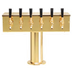 Thumbnail image #1 for 6-Faucet Single-Column T-Style Countertop Glycol-Cooled Draft Beer Tower with PVD Brass Finish