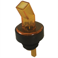 Ban-M Screened Liquor Pourer with Black Collar, Amber