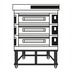Thumbnail image #1 for Moretti Forni serieS Evolution S105E 3-Deck Modular Electric Pizza Deck Oven with Refractory Stone Decks and Stand