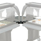 Thumbnail image #2 for Cambro Versa Food Bar™ VBRC90110 Food Bar Corner Connector, 36 x 36 x 4-1/4 Inch, Black, NSF