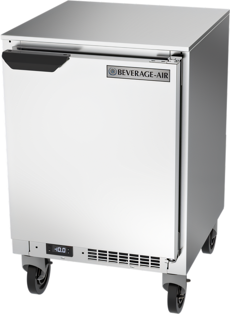 Product image #1 for Beverage-Air UCF20HC One-Section Undercounter Freezer, 20 Inch Wide, 2.27 Cu. Ft., Shallow Depth, Solid Door