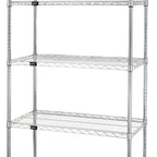 Thumbnail image #1 for Quantum WR74-1454C-5 5-Shelf Wire Shelving Starter Kit, 54 x 14 x 74 Inches, Chrome Plated