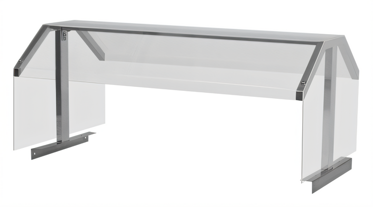 Product image #1 for Turbo Air 59-Inch Double-Sided Stainless Steel Sneeze Guard for JBT-60 Food Bars