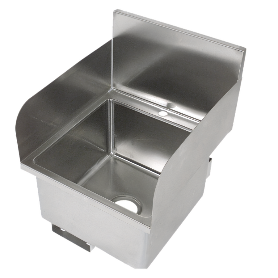 Product image #1 for John Boos Pro-Bowl PBHS-W-1616-SSLR-X Wall-Mount Hand Wash Sink — 16 x 16 x 10 Inch Bowl with Left/Right Side Splashes