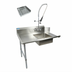 Thumbnail image #1 for BK Resources 48-Inch Straight Left-to-Right Soiled Dish Table with Pre-Rinse Sink and 10-Inch Backsplash