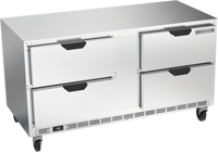 Beverage-Air UCFD60AHC-4 60-Inch Two-Section Undercounter Freezer with 4 Drawers, 17.1 Cu. Ft.