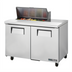 Thumbnail image #1 for True TSSU-48-08-HC 48-Inch Two-Door Sandwich/Salad Prep Table with 8-Pan Top