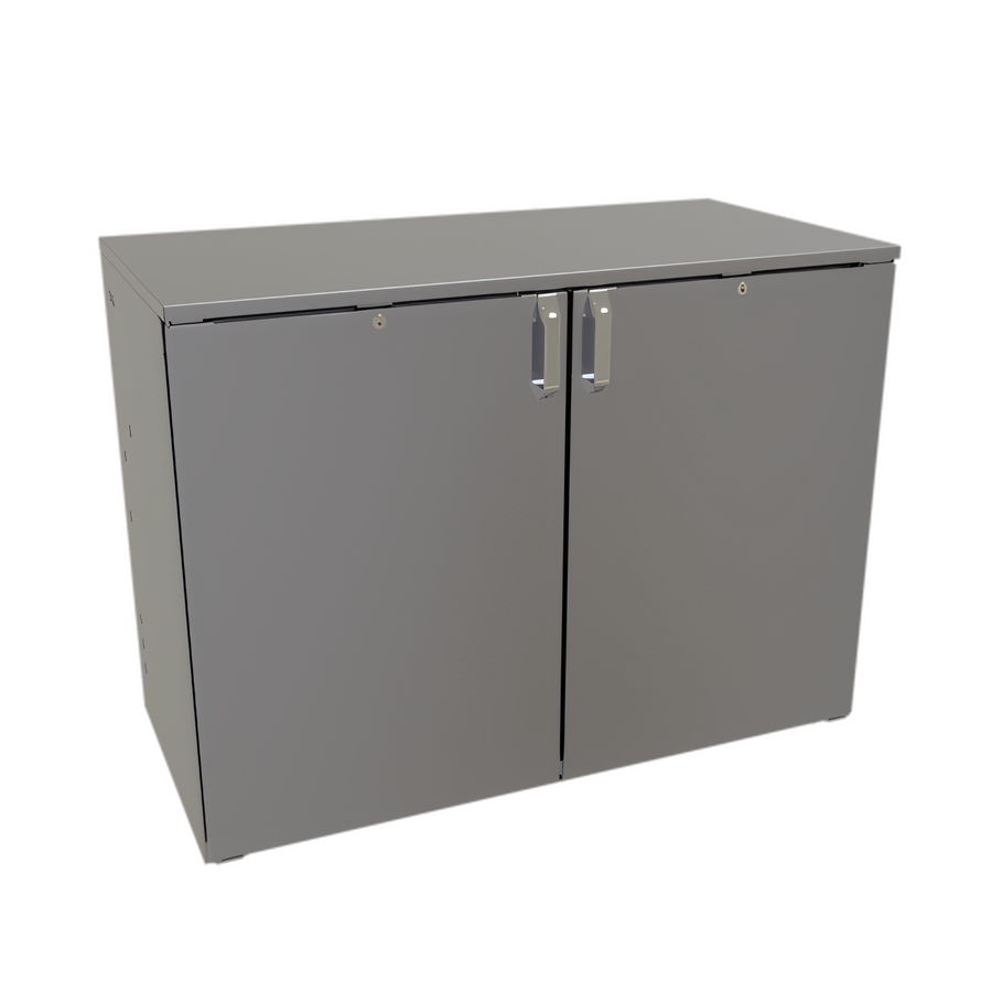 Product image #1 for Glastender C1RB48 One-Zone Remote Bar Profile Back Bar Cooler, 48-Inch, 2-Section, 20-Inch Door Openings