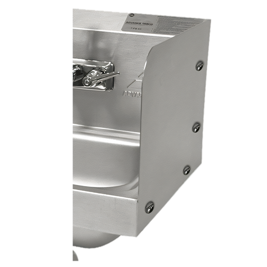 Product image #1 for Advance Tabco 12-Inch High Bolt-On Single Panel Stainless Steel Hand Sink Side Splash