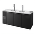 Thumbnail image #1 for True Three-Section 72-Inch Refrigerated Draft Beer Cooler with 2 Columns and Stainless Countertop