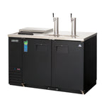 Thumbnail image #1 for Everest Refrigeration EBD2-CT Two-Section Club Top Direct Draw Keg Refrigerator, 2 Half-Barrel Kegs, Black, 20 Cu. Ft.