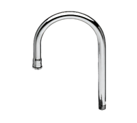 T&S Brass 10-1/4 Inch Rigid Gooseneck Faucet Nozzle with Stream Regulator Outlet, Low-Lead Chrome-Plated Brass