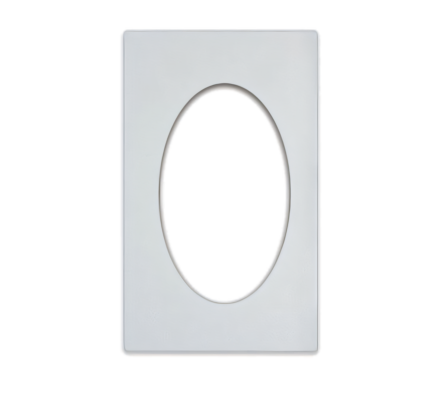Product image #1 for Miramar White Stone Oval Decorative Pan Template for 12 x 20 Wells