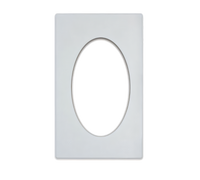 Miramar White Stone Oval Decorative Pan Template for 12 x 20 Wells