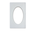Thumbnail image #1 for Miramar White Stone Oval Decorative Pan Template for 12 x 20 Wells