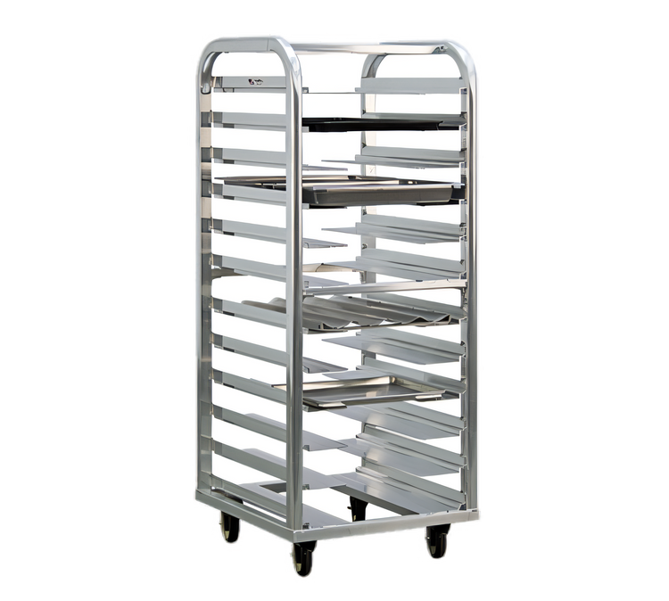 Product image #1 for New Age Lifetime Series Heavy-Duty Aluminum Roll-In End-Load Bun Pan Rack, 64 Inch High, 10-12 Pan Capacity
