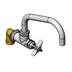 Thumbnail image #1 for T&S Brass Big-Flo Wall Mount Faucet with 8 Inch Swivel Nozzle and 4-Arm Handle
