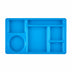 Thumbnail image #2 for Cambro Camwear 6-Compartment Rectangular Polycarbonate Compartment Tray, Blue, 8-3/4 x 15 Inches
