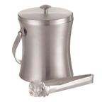 Thumbnail image #1 for American Metalcraft ISSB6 34 oz Double-Wall Stainless Steel Ice Bucket with Ice Tongs, Satin Finish Case of 12