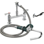 Thumbnail image #1 for Krowne Royal Series 20-208L Deck-Mount Pot Filler Assembly with Hook Self-Closing Valve, 8-Inch Adjustable Centers, 72-Inch Flexible Hose