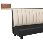 Thumbnail image #1 for ATSMFG ATS AT&S-ASWB-K42-6CH GR6 Kevin Wall Booth, 42" high, 6-channel back, removable sinuous spring seat with connecting links, upholstered, heavy