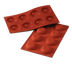 Thumbnail image #1 for Silikomart 8-Cavity Krapfen Flexible Silicone Baking Mold, 7 x 11-3/4 Inch