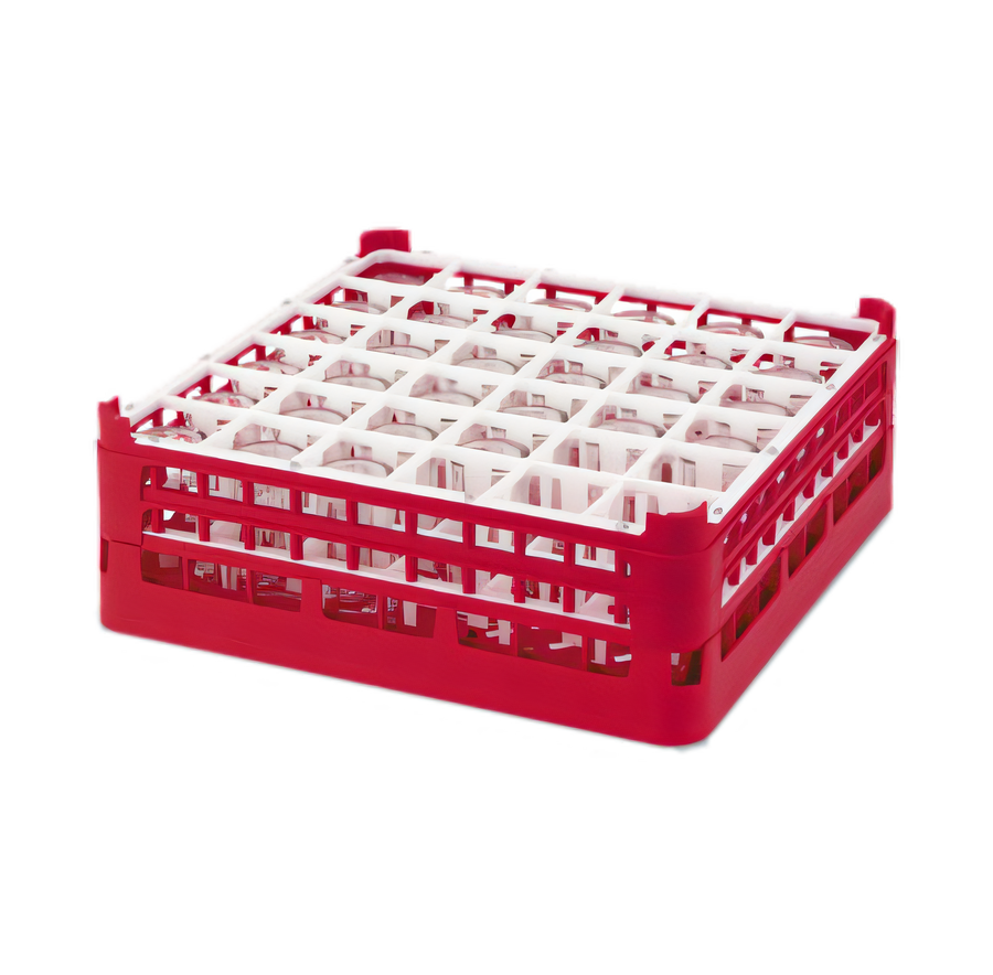Product image #1 for Signature Full-Size X-Tall 36-Compartment Glass Rack with Cocoa Top Extender