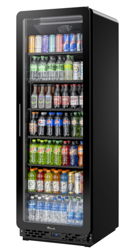 Product image #1 for True 1-Section Curved Glass Door Refrigerated Merchandiser, Black