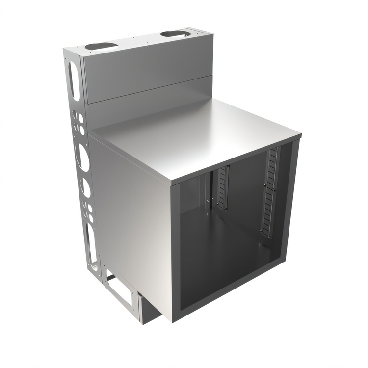 Product image #1 for BK Resources 24 x 21 Inch Top Shelf Underbar Cabinet with Flat Top and Die Wall, No-Door Base Model