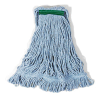 Rubbermaid Commercial Products Super Stitch Medium Loop-End Mop Head, Blue, 4-Ply Cotton/Synthetic Blend