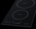 Thumbnail image #1 for Summit Commercial 12-Inch Wide 2-Burner Drop-In Induction Cooktop with Digital Touch Controls, Black Glass