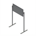 Thumbnail image #1 for John Boos Table-Mounted Adjustable Tilting Demo Mirror, 37-1/4 in. W x 22-1/2 in. H, for 48 in. W x 30 in. D Stainless Steel Tables